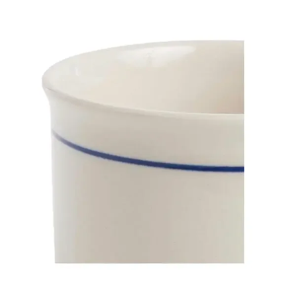 Butter Bell Countertop French Ceramic Dish Keeper White with Blue Trim - Picture 9 of 9